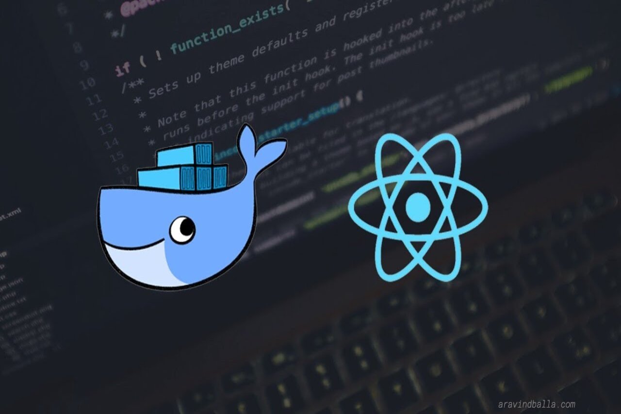 Docker and React Logos